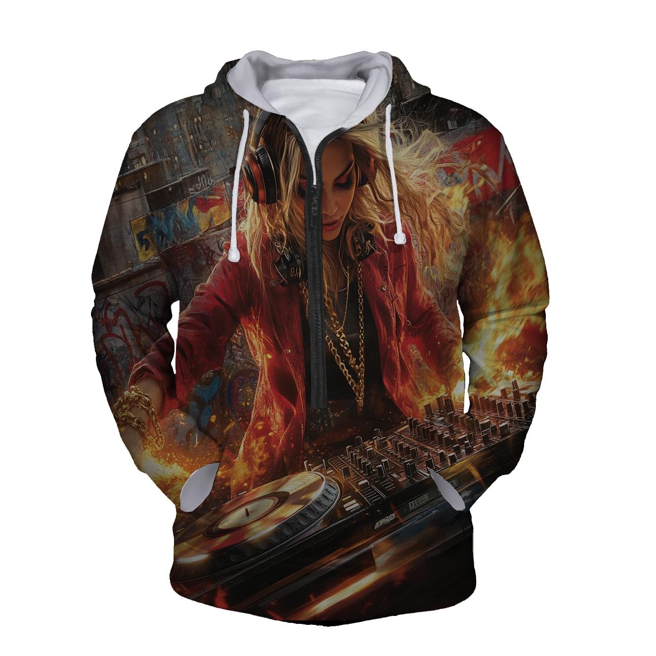 Eastside Turntable Rebel embroidered hoodies