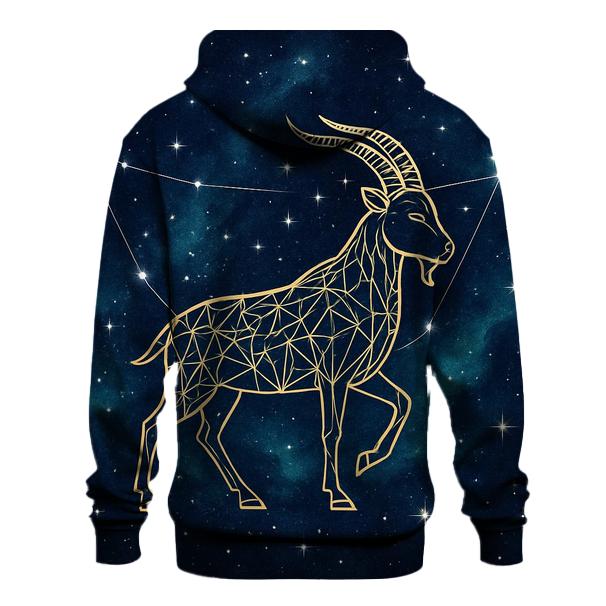 Luminous Capricorn Mountain Nebula zip-up hoodies