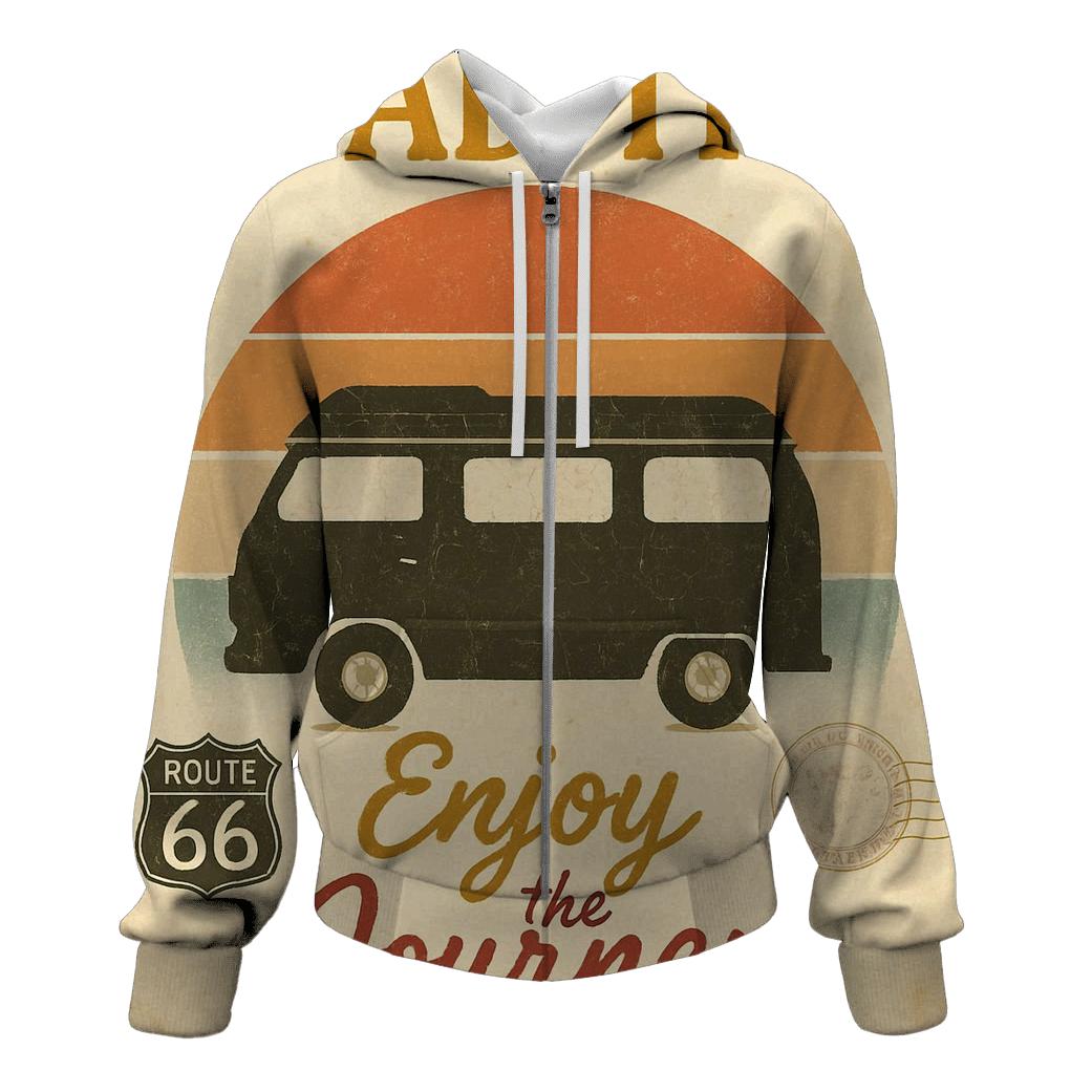 Rustic Sunlit Roadtrip Poster heavyweight hoodies