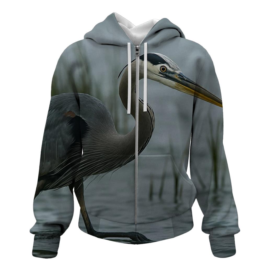 Marshway Stalk Great Blue Heron heavyweight hoodies