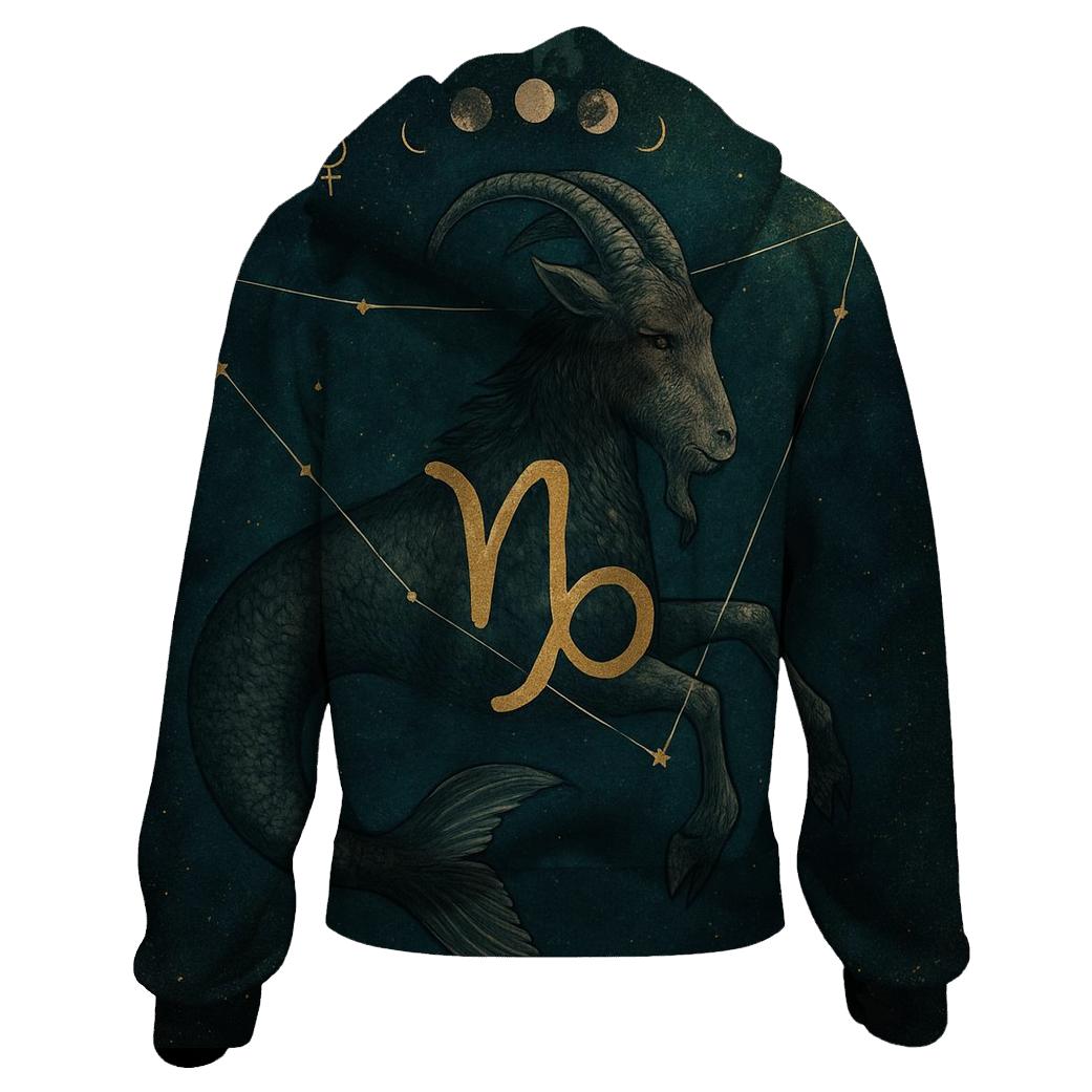Capricorn Sea Goat Star Chart graphic hoodies