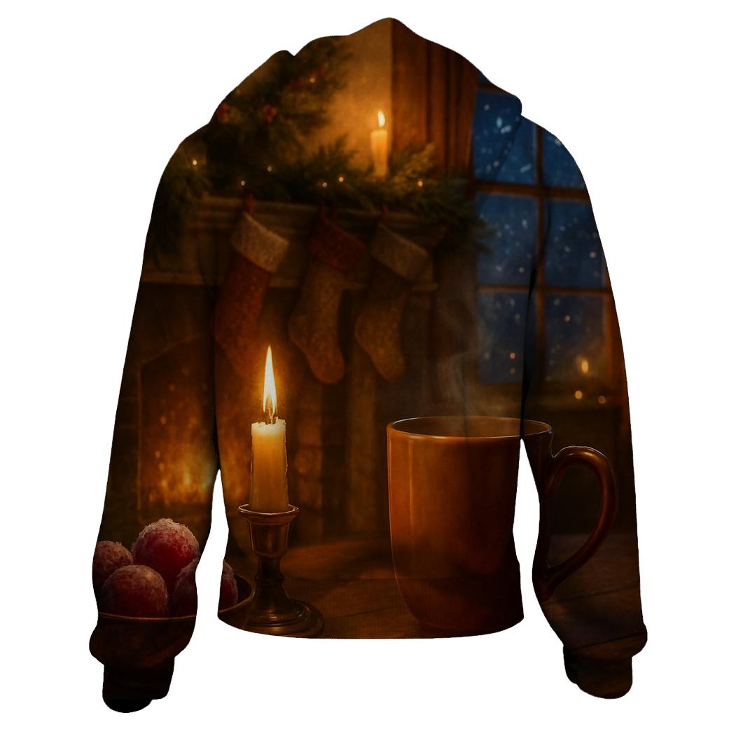 Candlelit Carols Beneath Winter Constellations zip-up hoodies