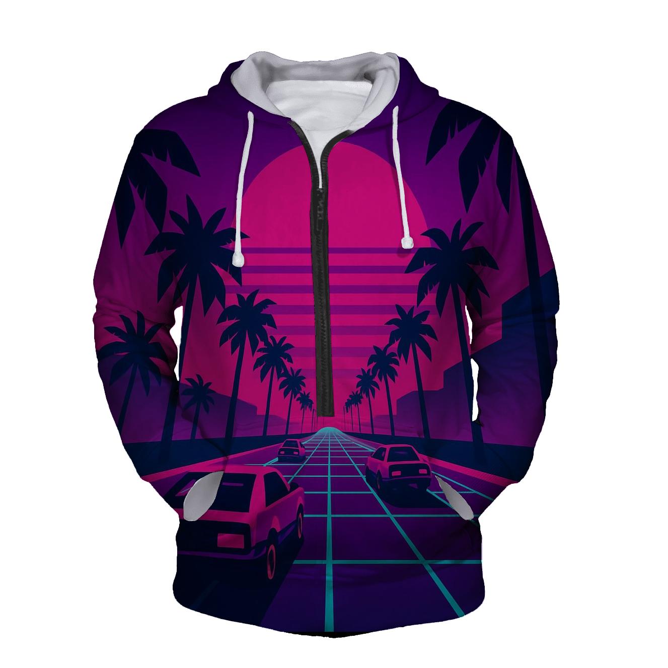 Neon Horizon Boulevard pullover hoodies