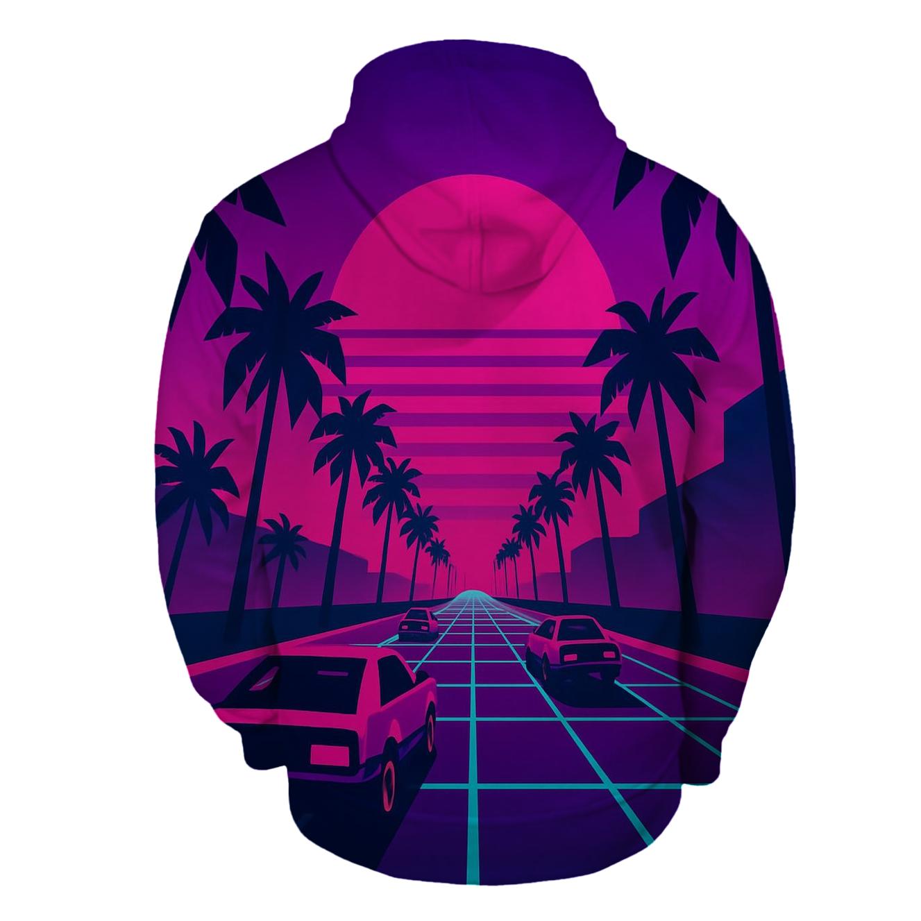 Neon Horizon Boulevard pullover hoodies