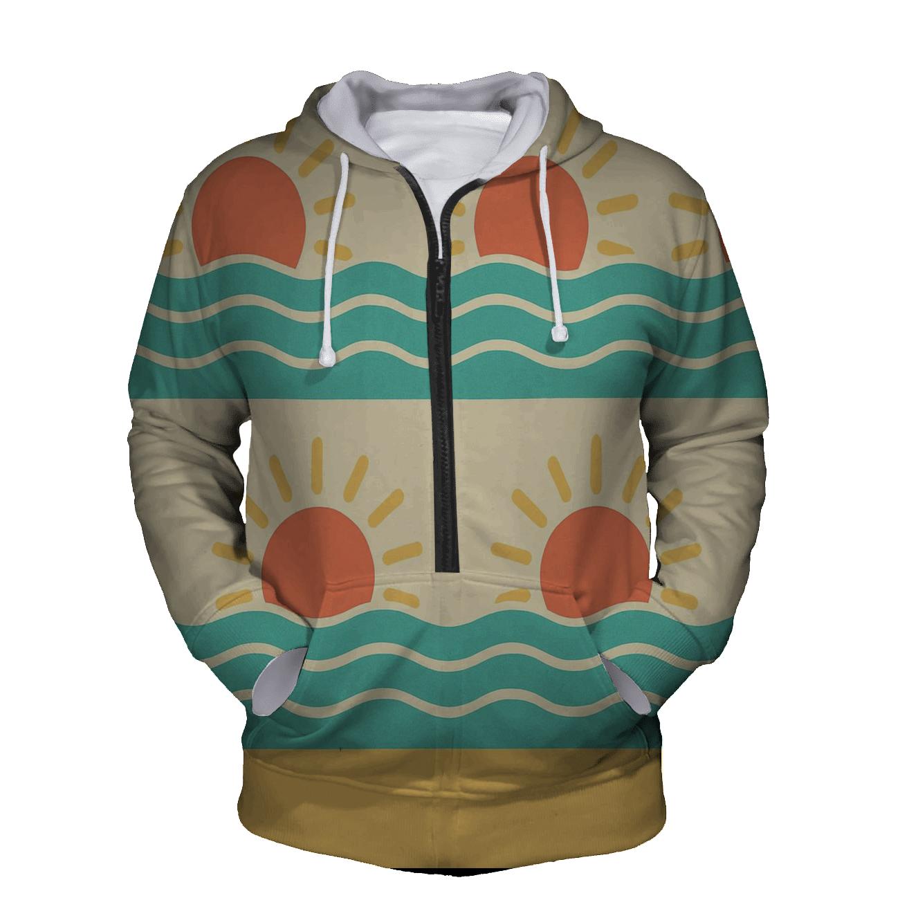 Retro Beach Vibes pullover hoodies
