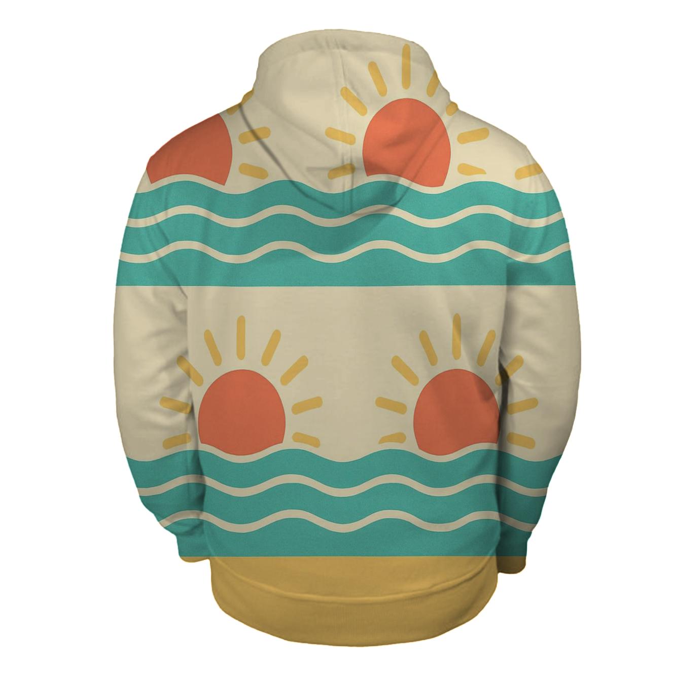 Retro Beach Vibes pullover hoodies