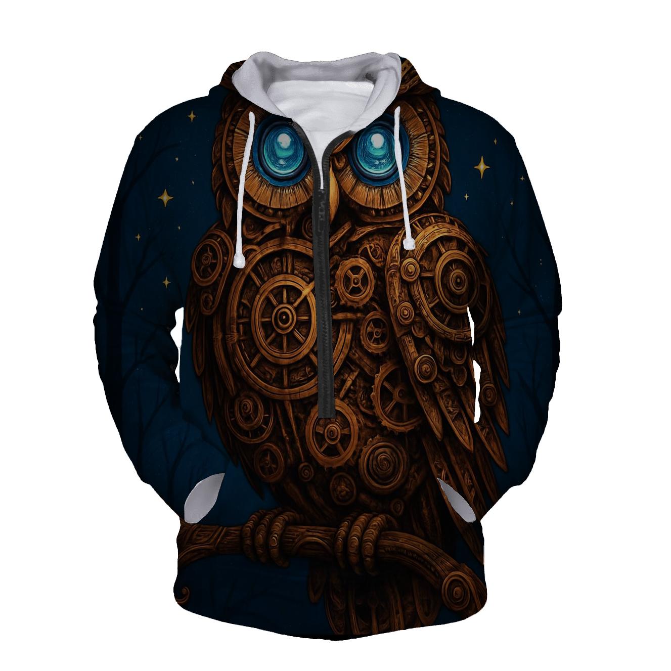 Celestial Mechanical Owl lightweight hoodies