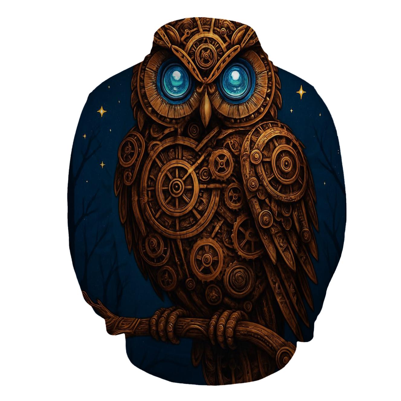 Celestial Mechanical Owl lightweight hoodies
