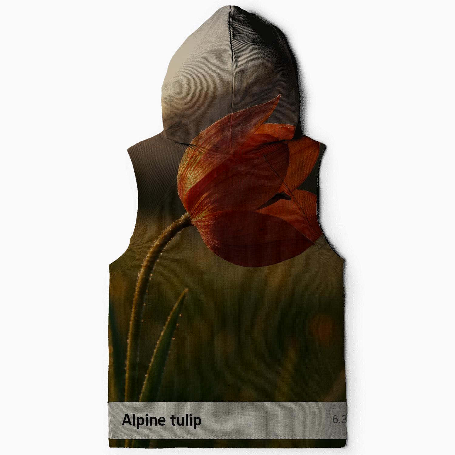 Alpine Meadow Tulip Study designer hoodies