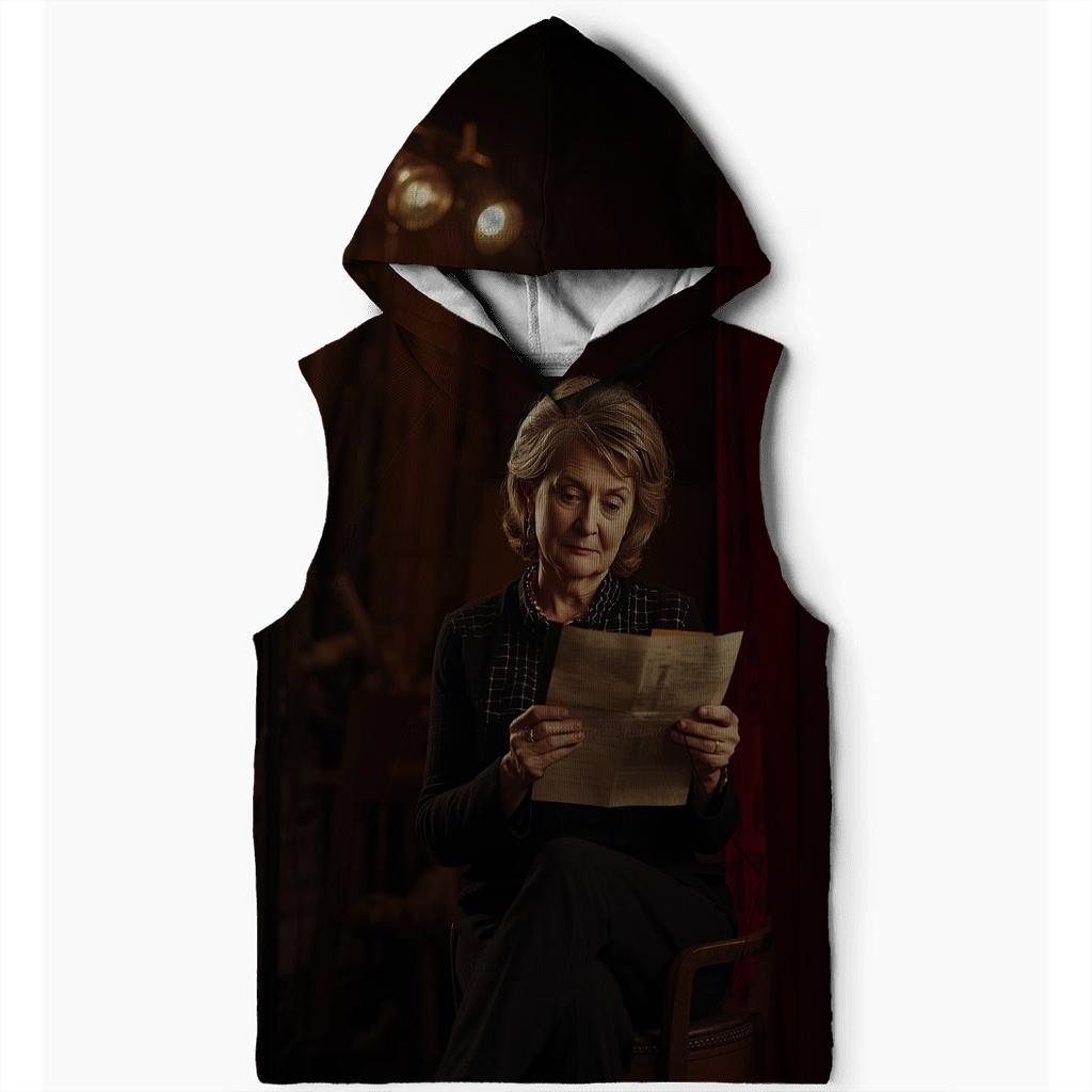 Polly Holliday Rehearsing Theater Monologue Backstage printed hoodies