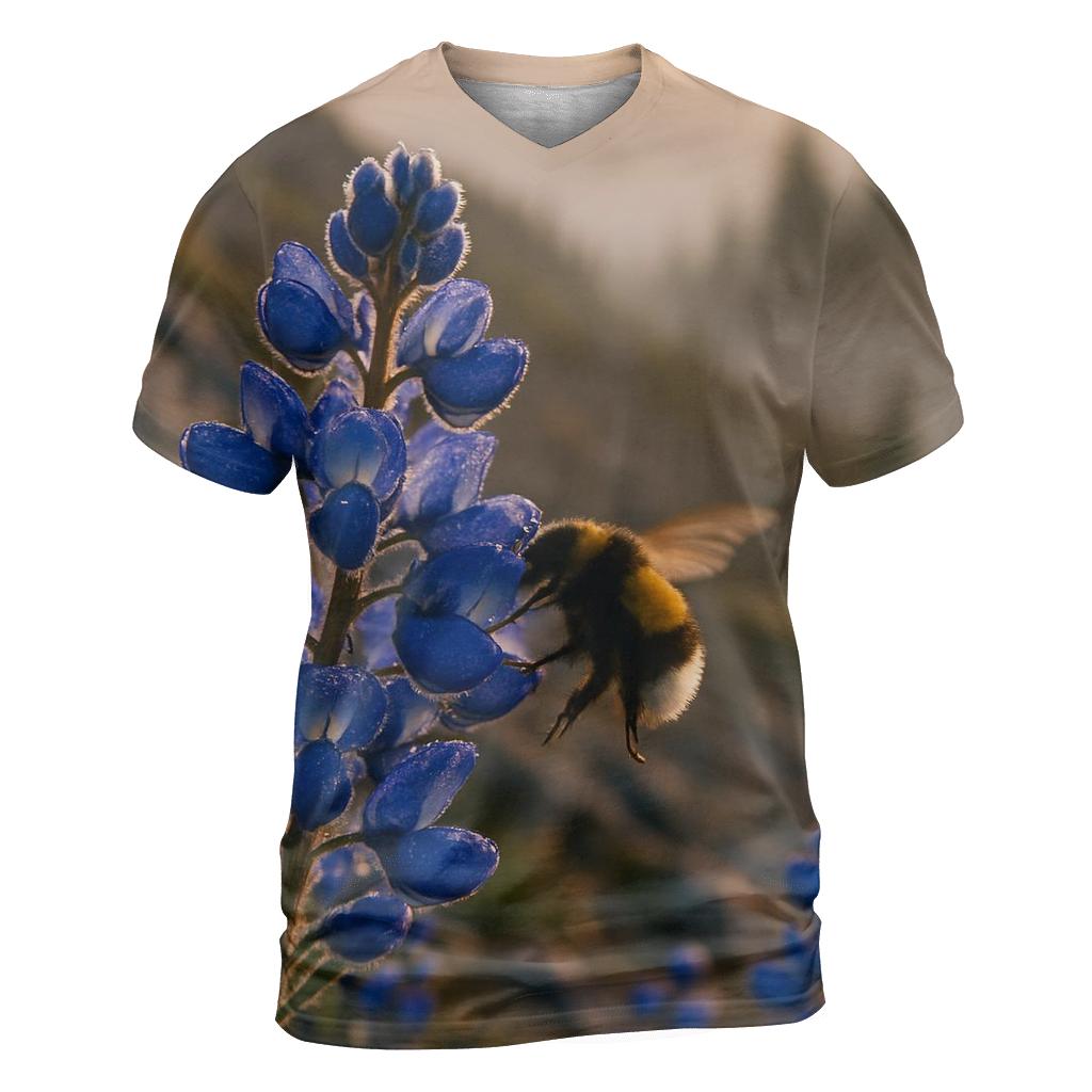 Dawn Pollination In Alpine Lupine Patch creative print fashion shirts