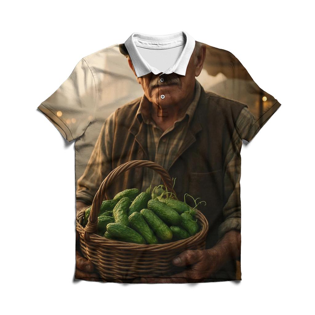 Cornichon Harvest At Dawn premium cotton polo shirts