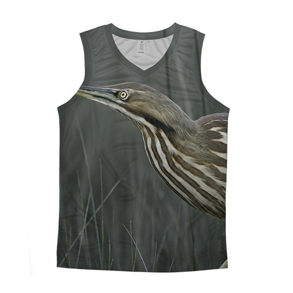 Tidal Marsh Stalker — American Bittern trendy fitted tank tops