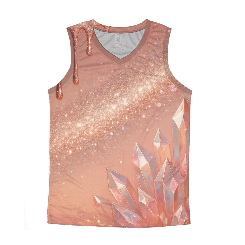 Rose Gold Aurora personalized athletic tanks