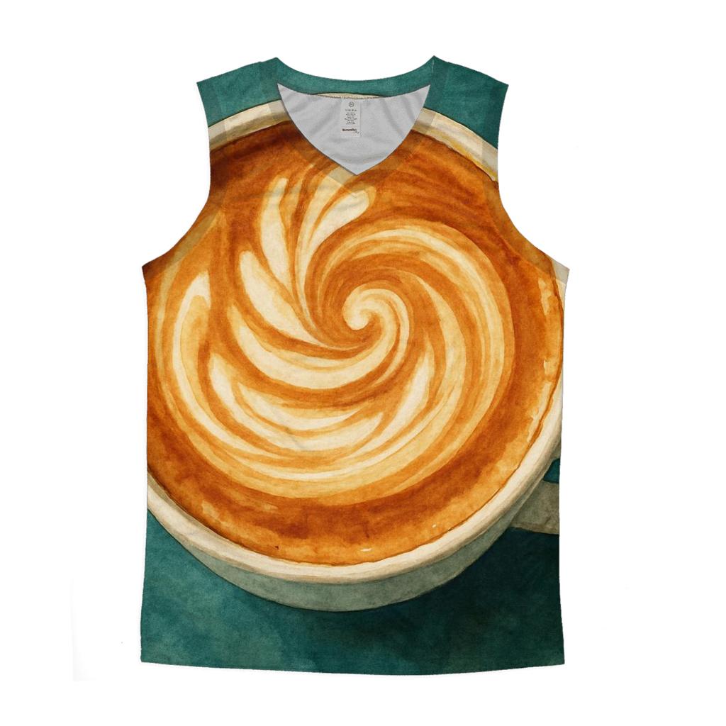 Latte Spiral Dance trendy fitted tank tops