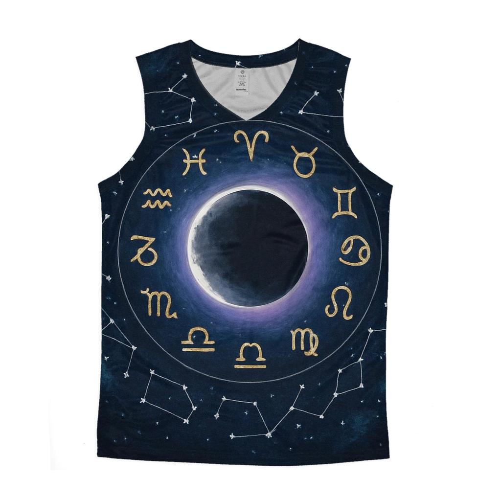 Lunar Eclipse Zodiac Harmony custom tank tops