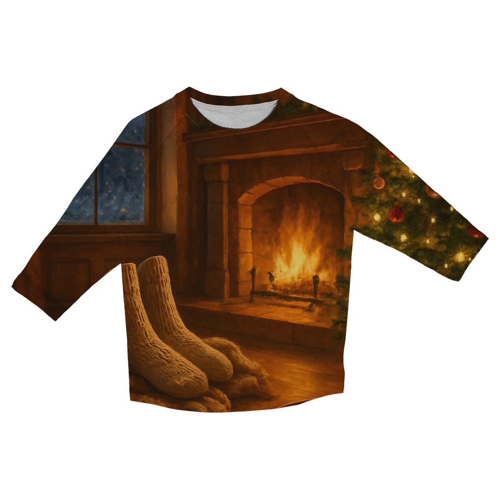 Cozy Christmas Evening designer 3/4 sleeve blouses