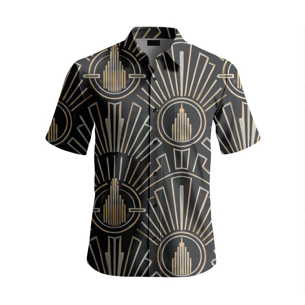 Art Deco Starburst Cartouche stylish threadwork shirts
