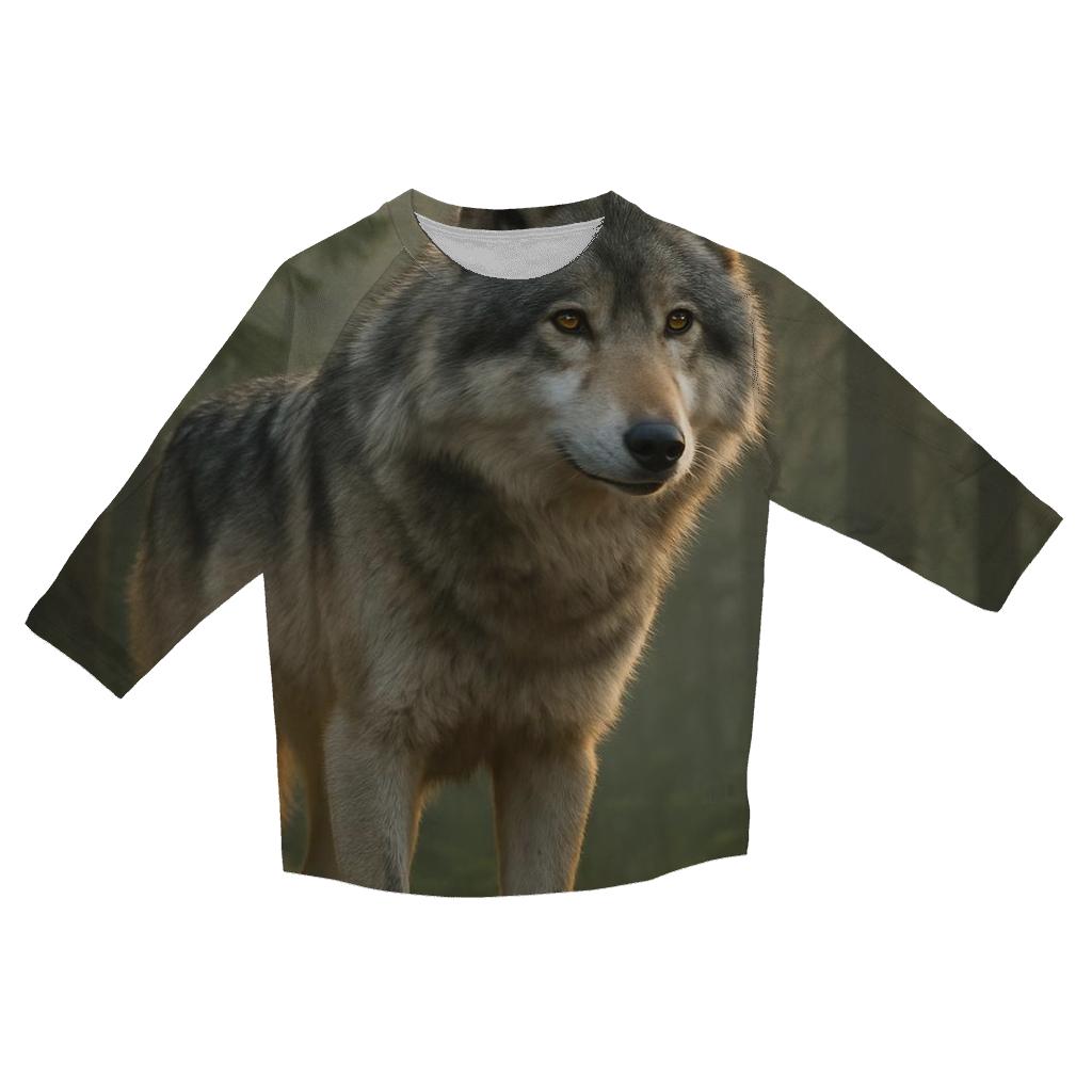 Silent Sentinel In The Misty Boreal Forest cotton quarter sleeve shirts