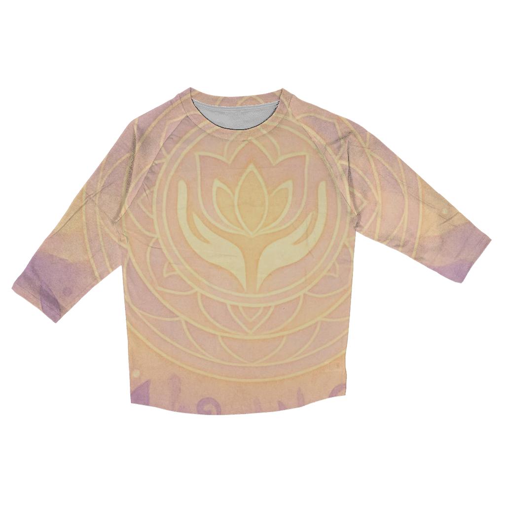 Luminous Mandala Garden trendy 3/4 sleeve tops