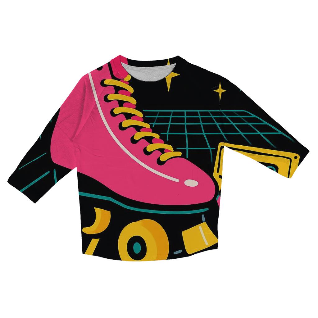 Neon Roller Alley personalized 3/4 sleeve tees