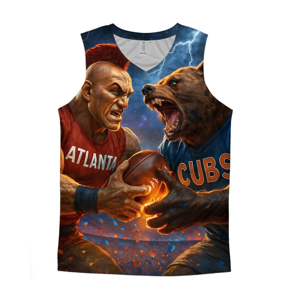 Battle Of The Giants graphic print tank tops