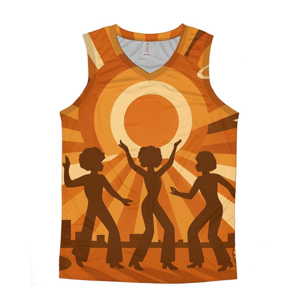 Solar Disco Groove personalized athletic tanks