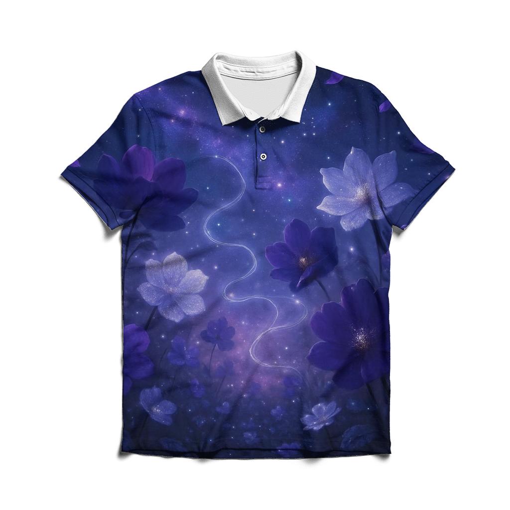 Celestial Bloom Symphony casual sports polo shirts