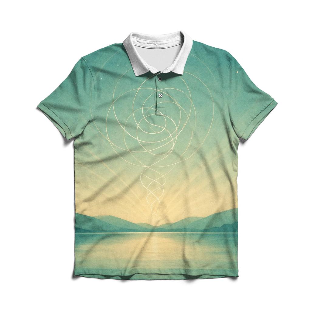 Luminous Horizon Thread personalized polo shirts