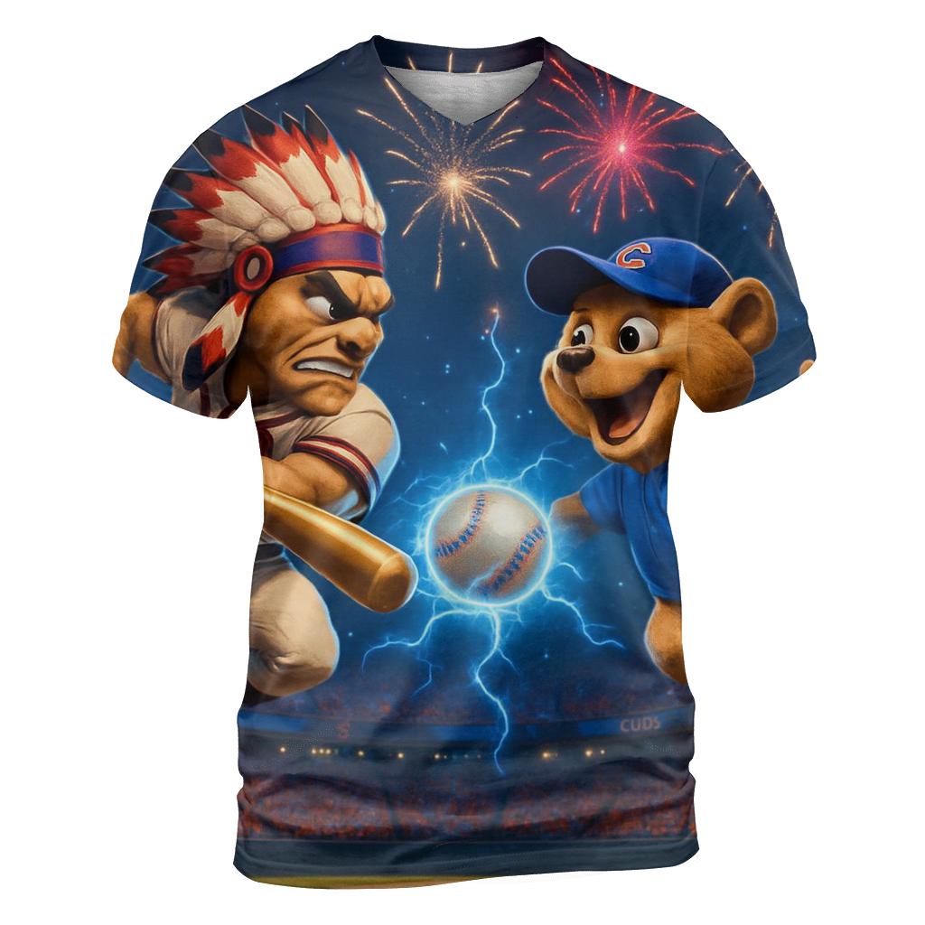 Home Run Showdown artistic all-over print tops