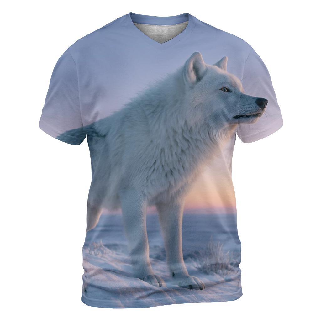 Silent Hunter Amid Arctic Twilight statement graphic shirts