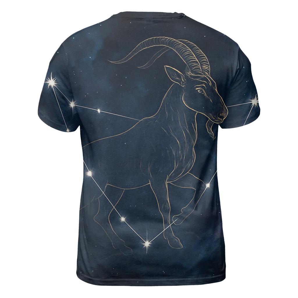 Nebula Capricorn Mountain Goat Constellation statement graphic shirts