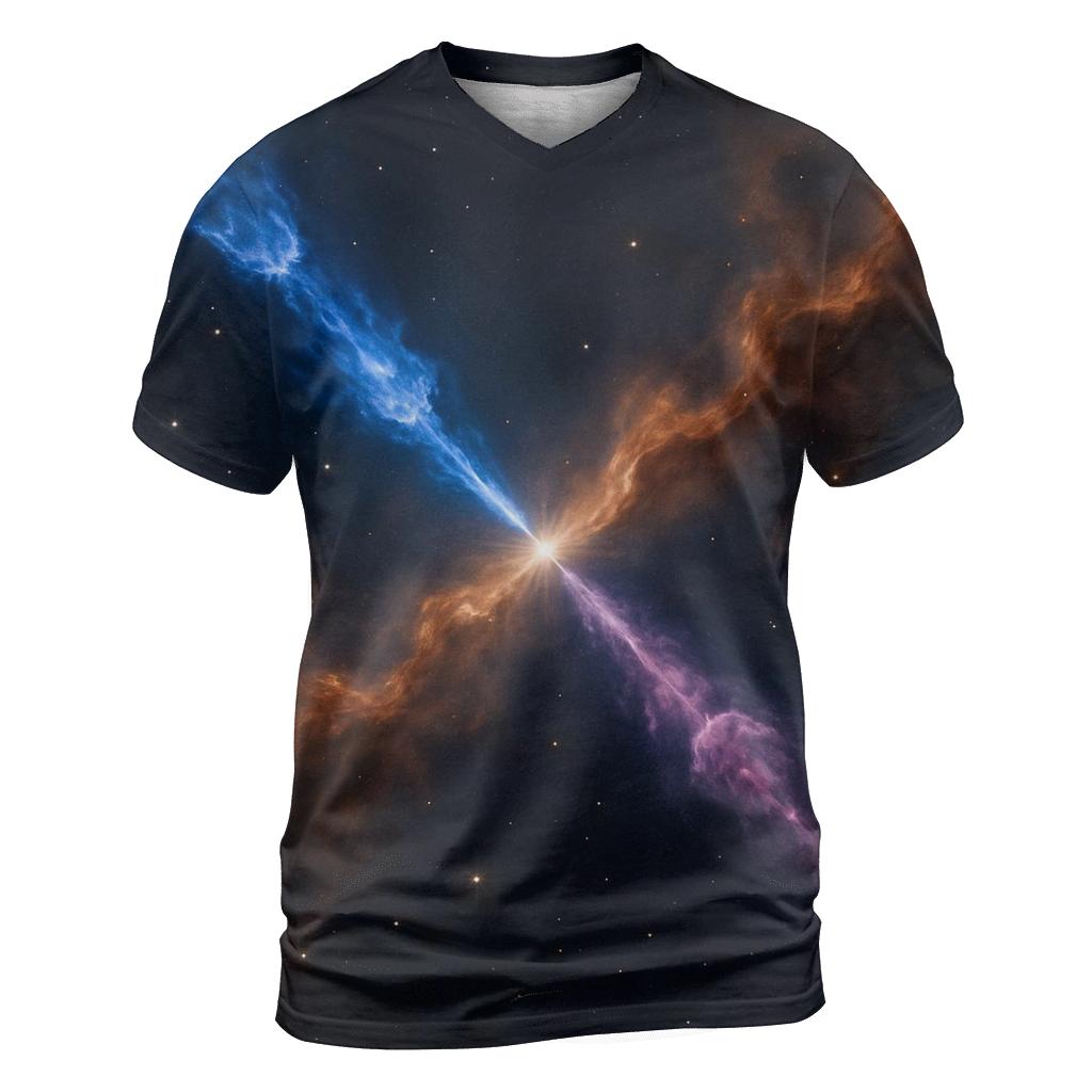 Celestial Jet Plume creative print fashion shirts