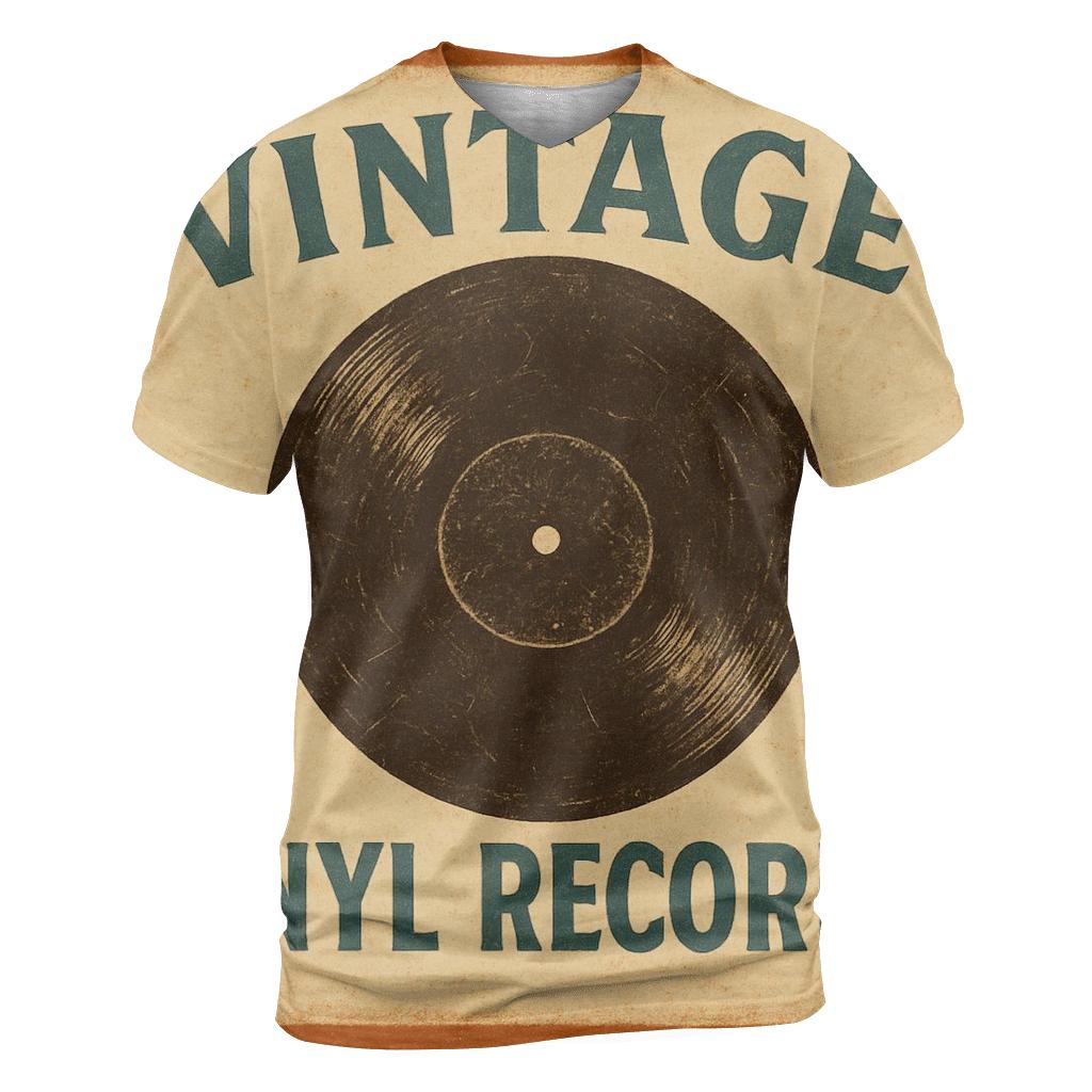 Faded Vinyl Record Shop Sign trendy printed shirt styles