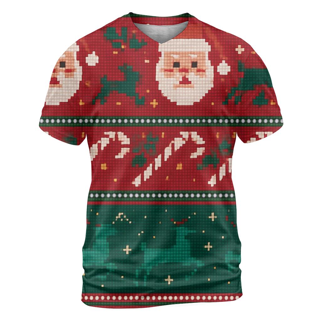 Kitschy Tinsel Patchwork Design statement graphic shirts