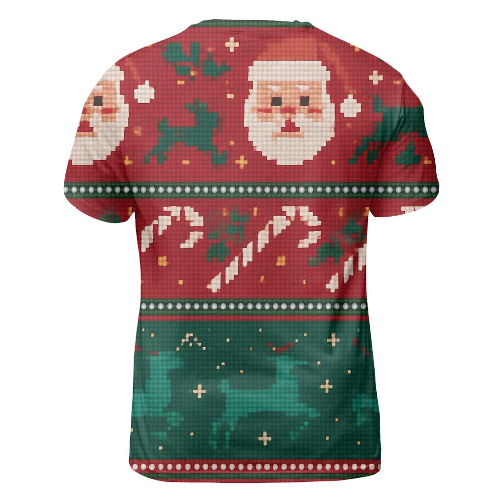 Kitschy Tinsel Patchwork Design statement graphic shirts