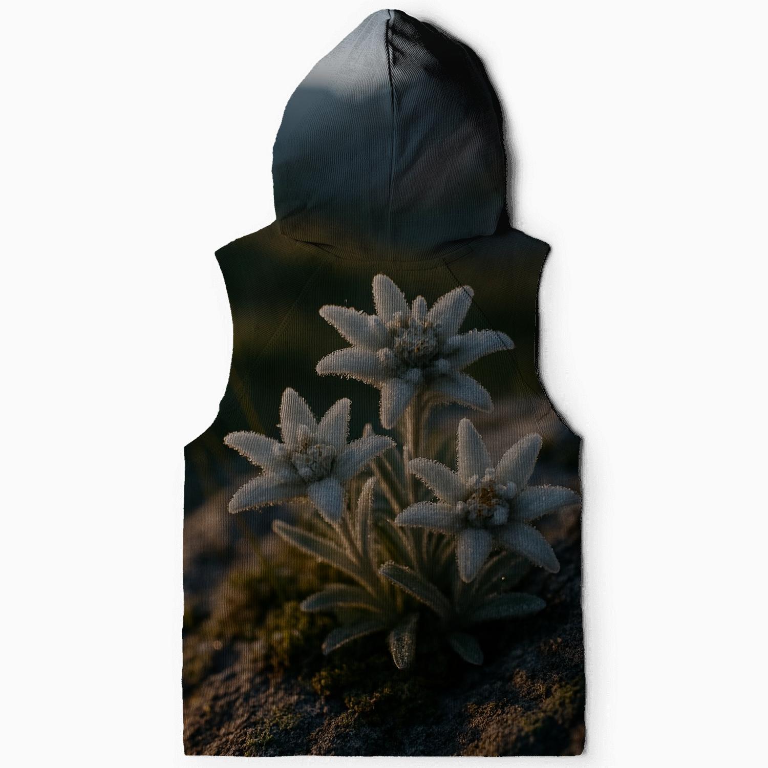Dew-Laden Alpine Edelweiss Cluster hoodies fashion