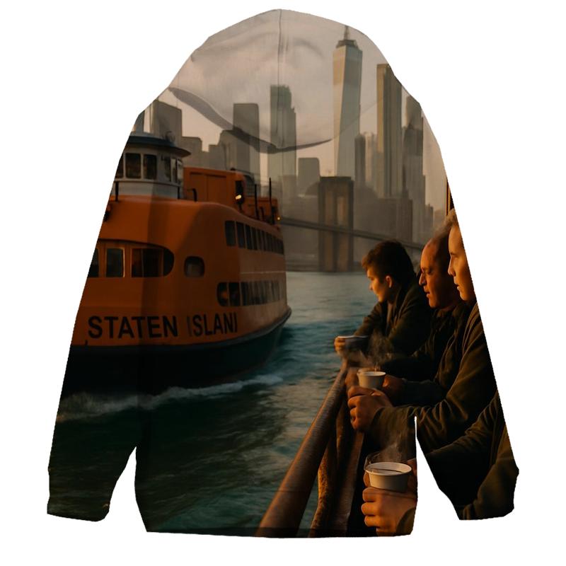 Sunrise Ferry Through Glass Towers hoodie trends