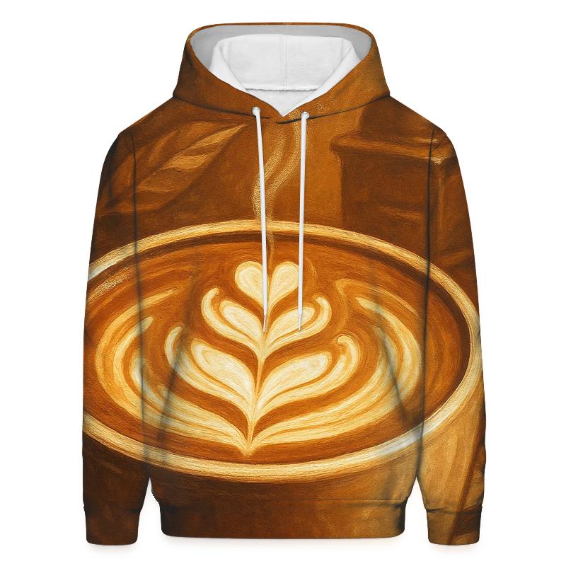 Latte Bloom Swirl designer hoodies
