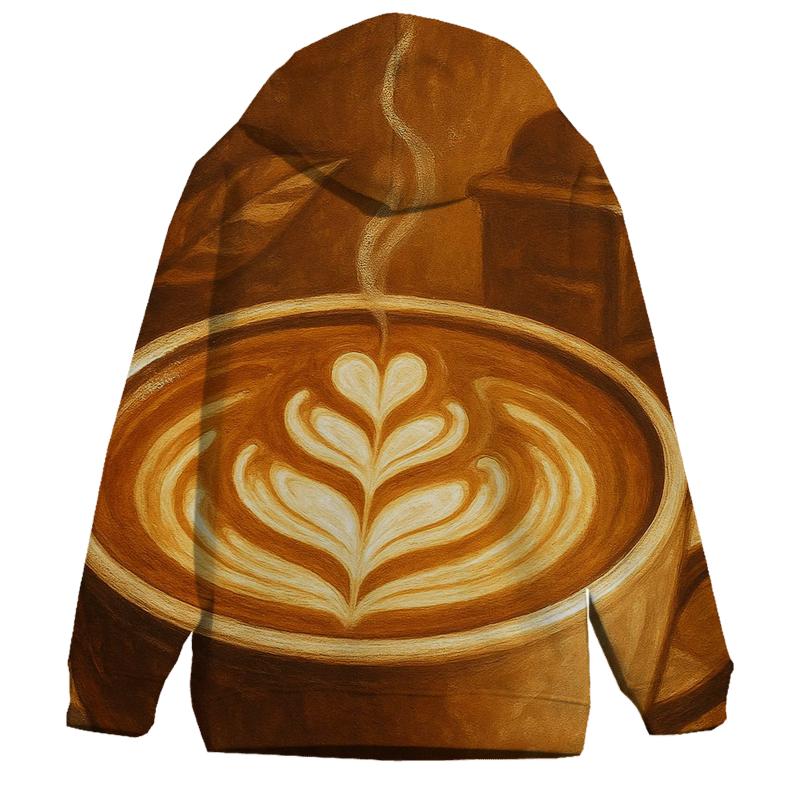 Latte Bloom Swirl designer hoodies