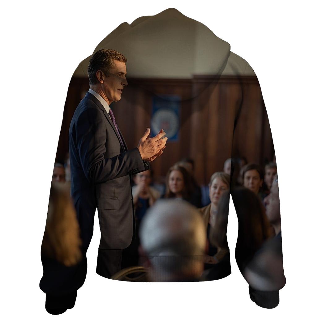 Charlie Kirk At Community Town Hall zip-up hoodies