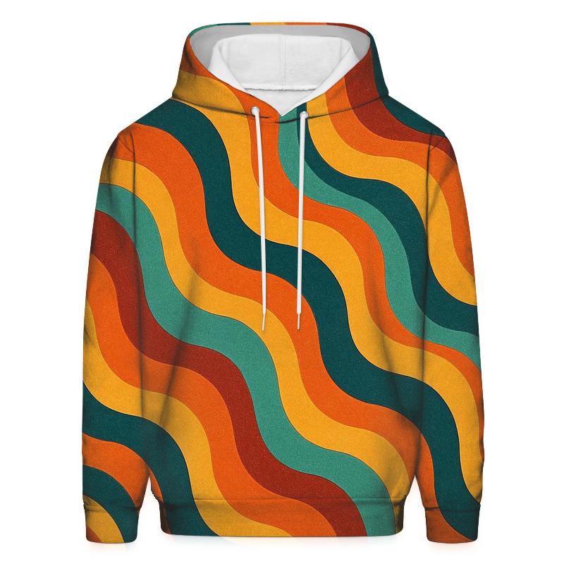 Groovy Waves Of Color printed hoodies