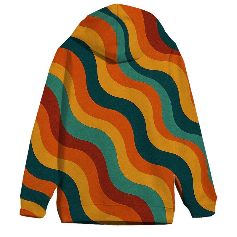 Groovy Waves Of Color printed hoodies