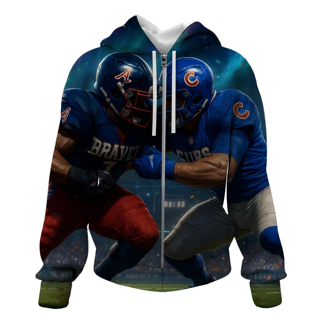 Stadium Clash Under Aurora hoodie designs