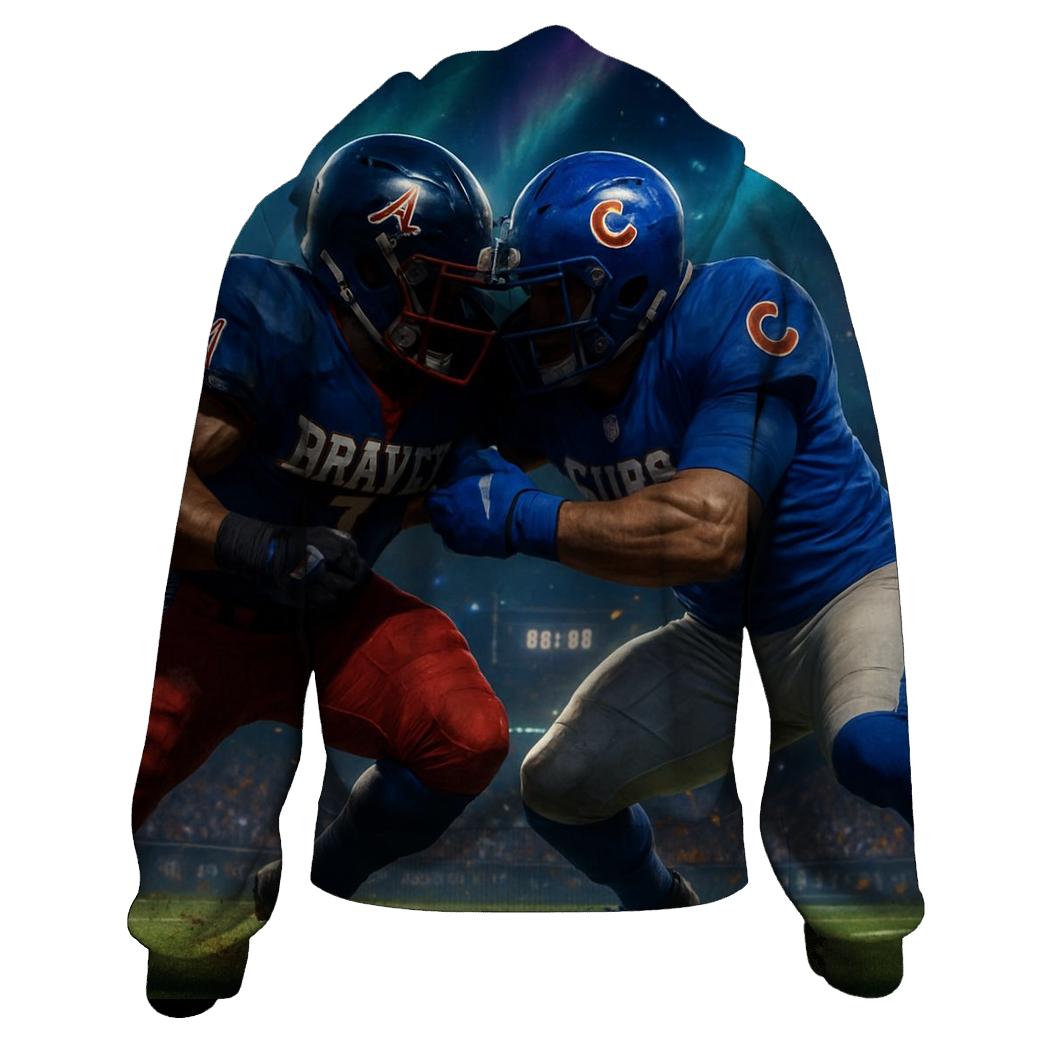 Stadium Clash Under Aurora hoodie designs