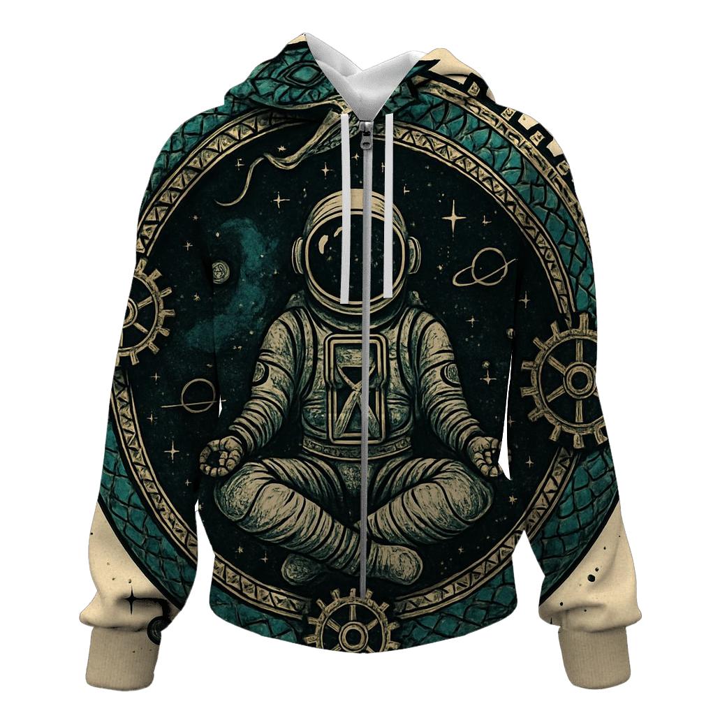 Ouroboros Celestial Clockwork zip-up hoodies