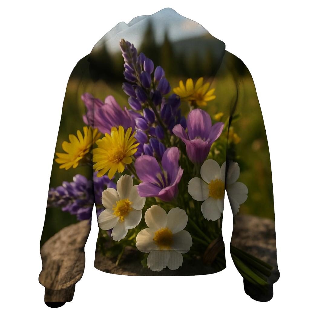 Late Summer Alpine Meadow Bouquet hoodie styles