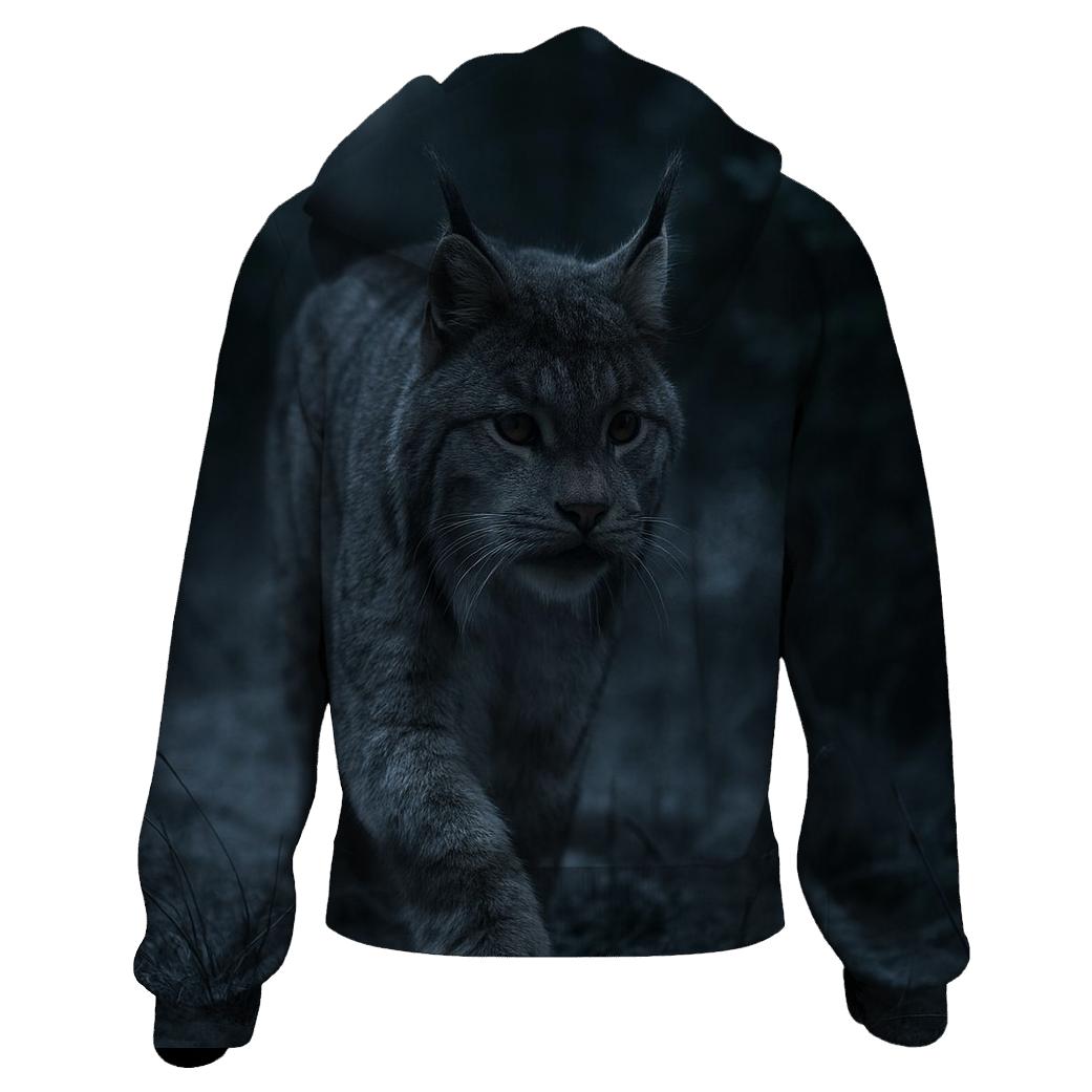 Dawn Forager Frostbite Lynx printed hoodies