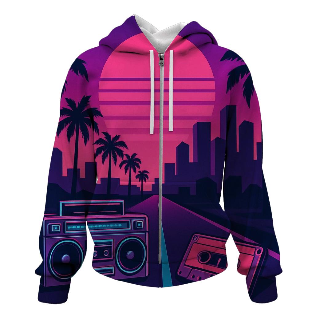 Chromatic Sunset Boulevard lightweight hoodies