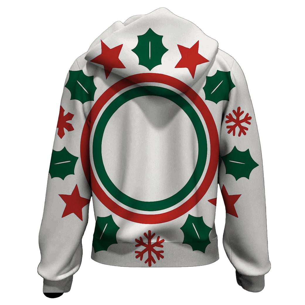 Crimson Star Wreath embroidered hoodies